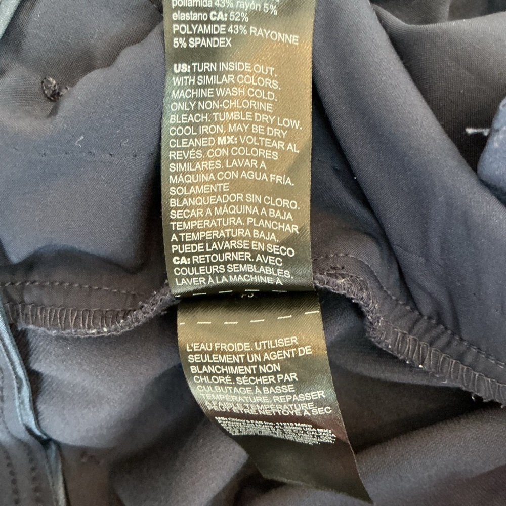White House Black Market Navy Trousers with Gold Buttons Jolie stretch 10L - Picture 6 of 9